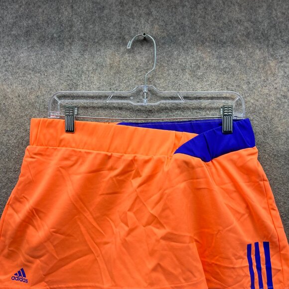 Adidas Skirt Womens Medium Orange Blue Response Climalite Athletic Tennis Skort - Picture 8 of 11